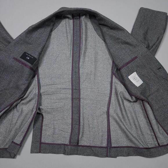 Trunk Club Custom Unstructured Gray Wool Blazer Surgeons Cuffs Designer 44 Chest - Picture 3 of 9